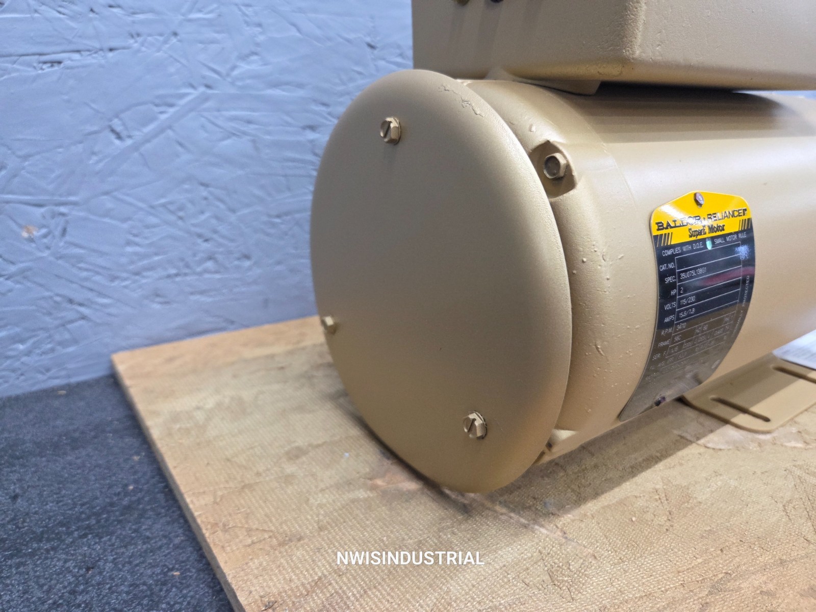 BALDOR Electric Motor, 2 HP, 115/230V, Single Phase, 3470 RPM, 56C, 1 PH
