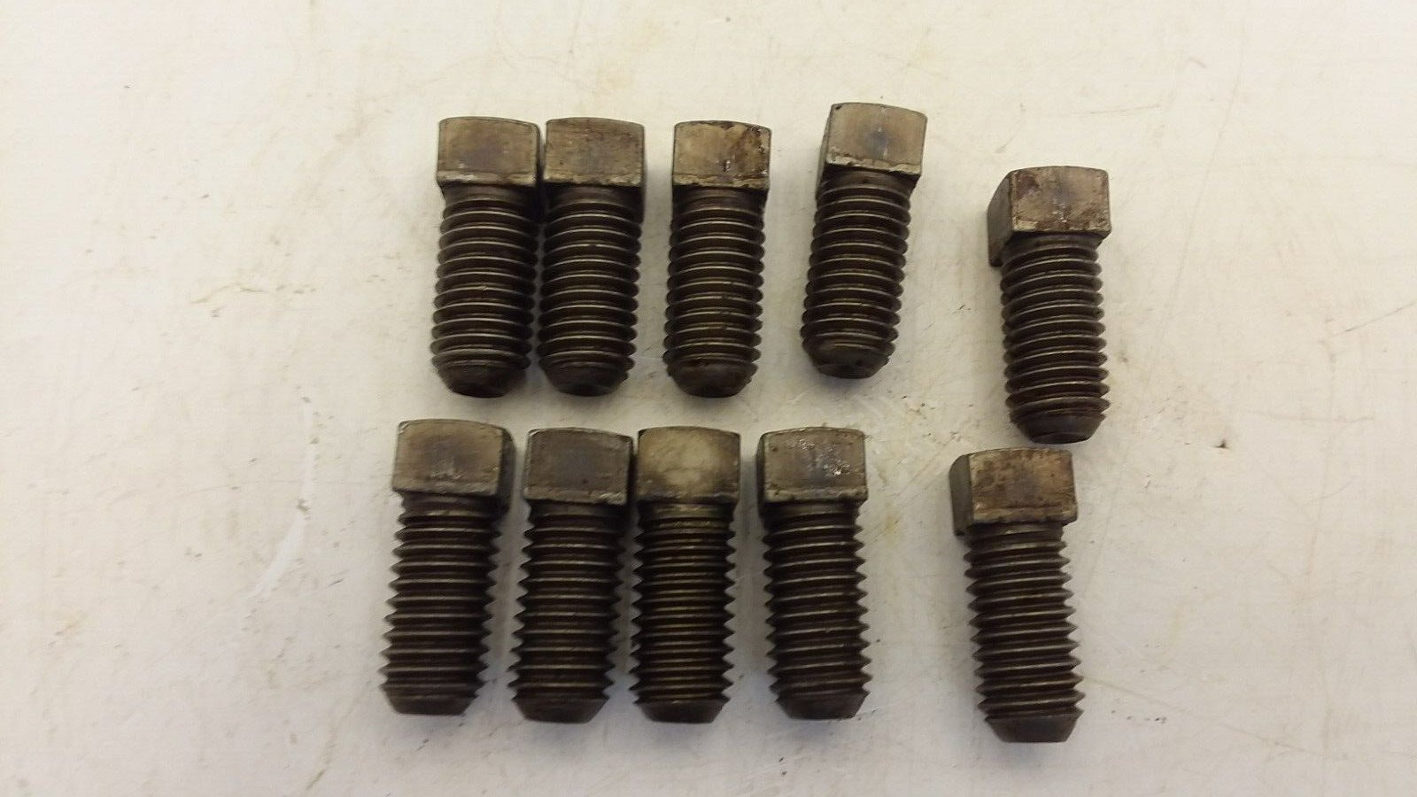 AAB 27379-08 SET SCREW SQUARE HEAD .5-13X1 W/JAM NUTS .5-13 HEX HEAD LOT OF 10