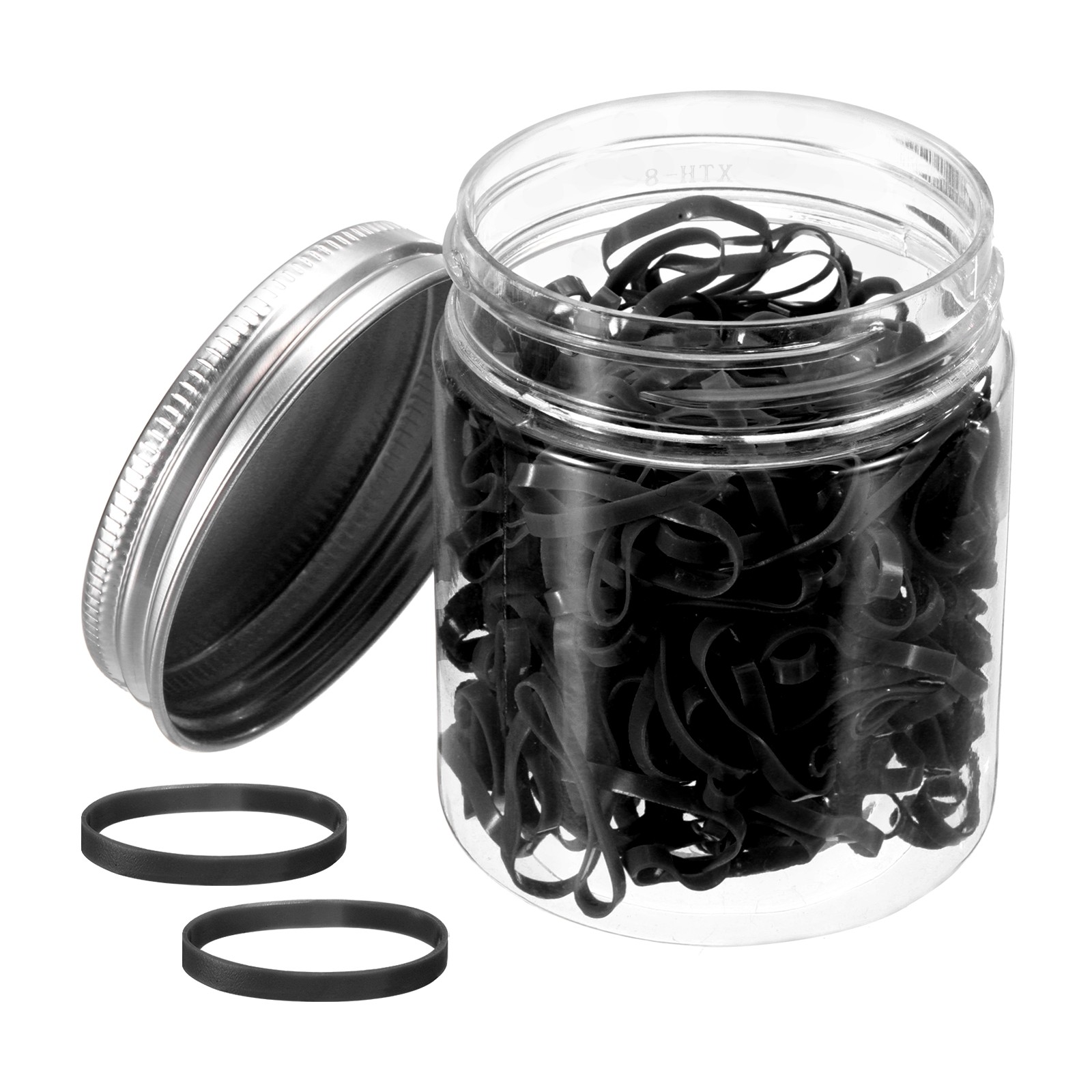 180 Pcs Rubber Band Colored Spots 20mm x 2mm Hair Rubber Bands, Black