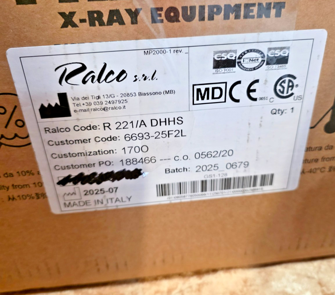Ralco 6693-25F2L Sedecal 451213459012 MD Collimator R 221/A DHHS GE Philips Xray