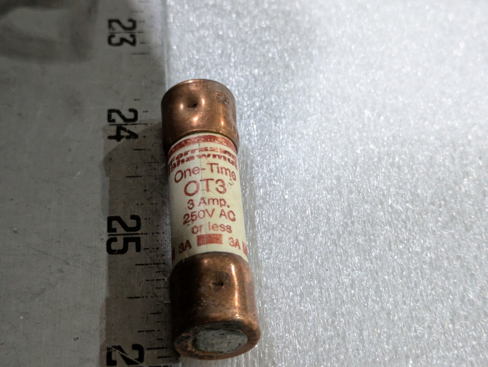 Ferraz Shawmut OT3 One-Time Fuse 3A 250VAC Class K5 Fast-Acting Industrial OEM