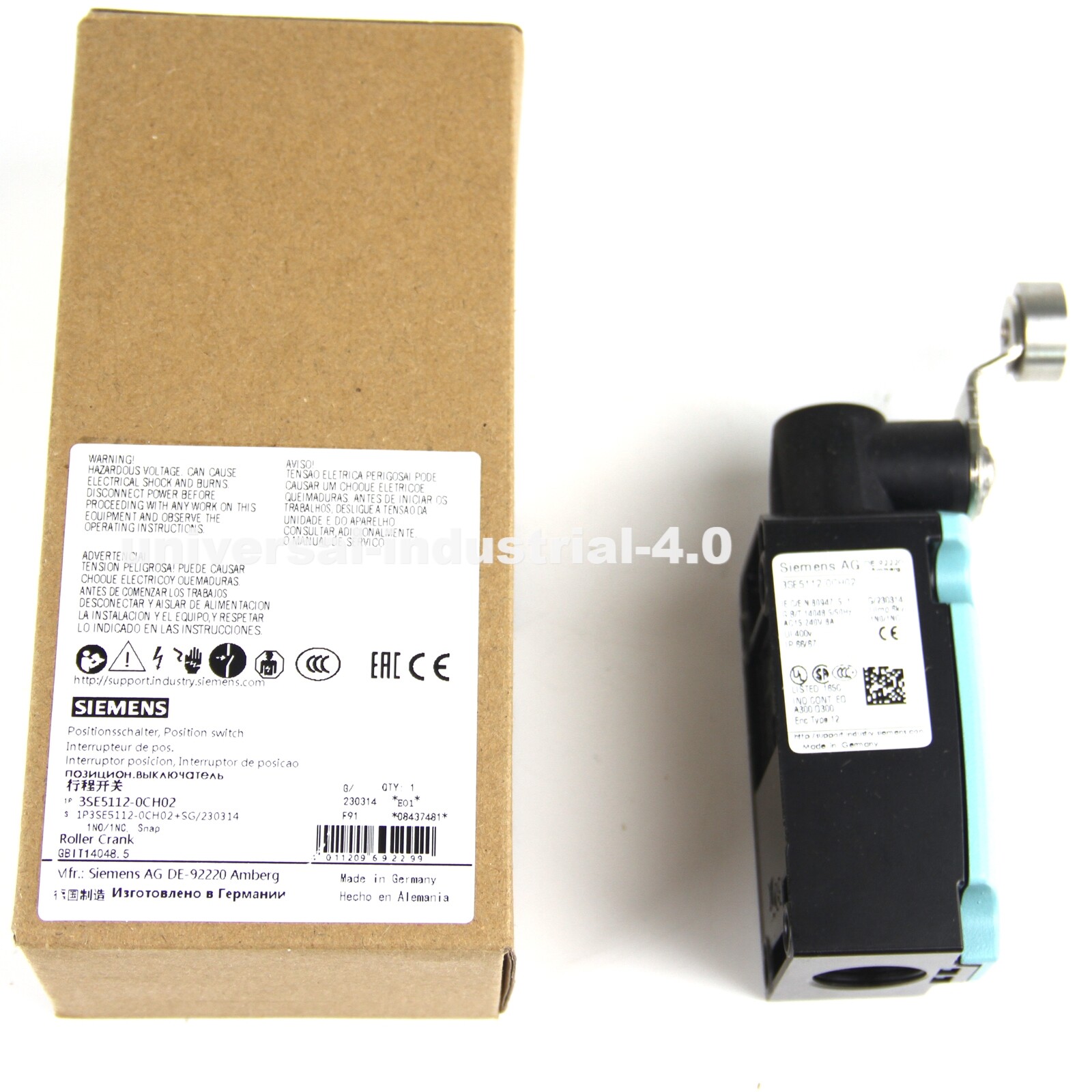 NEW SIEMENS 3SE5112-0CH02 3SE51120CH02 Travel Switch