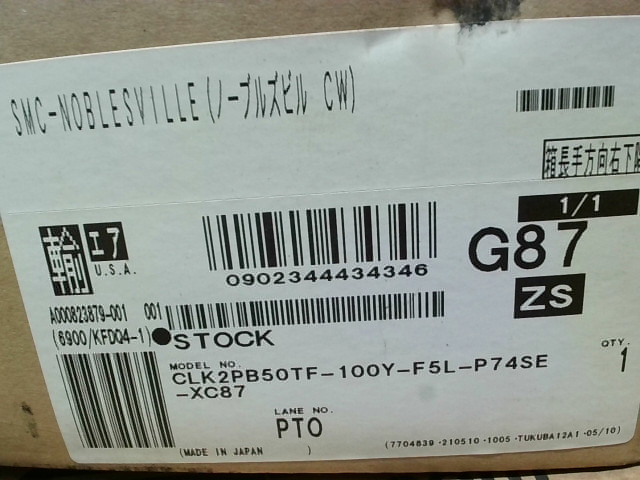 SMC CLK2PB50TF-100Y-F5L-P74SE-XC87 Pneumatic Swing Clamp Cylind-New In Box