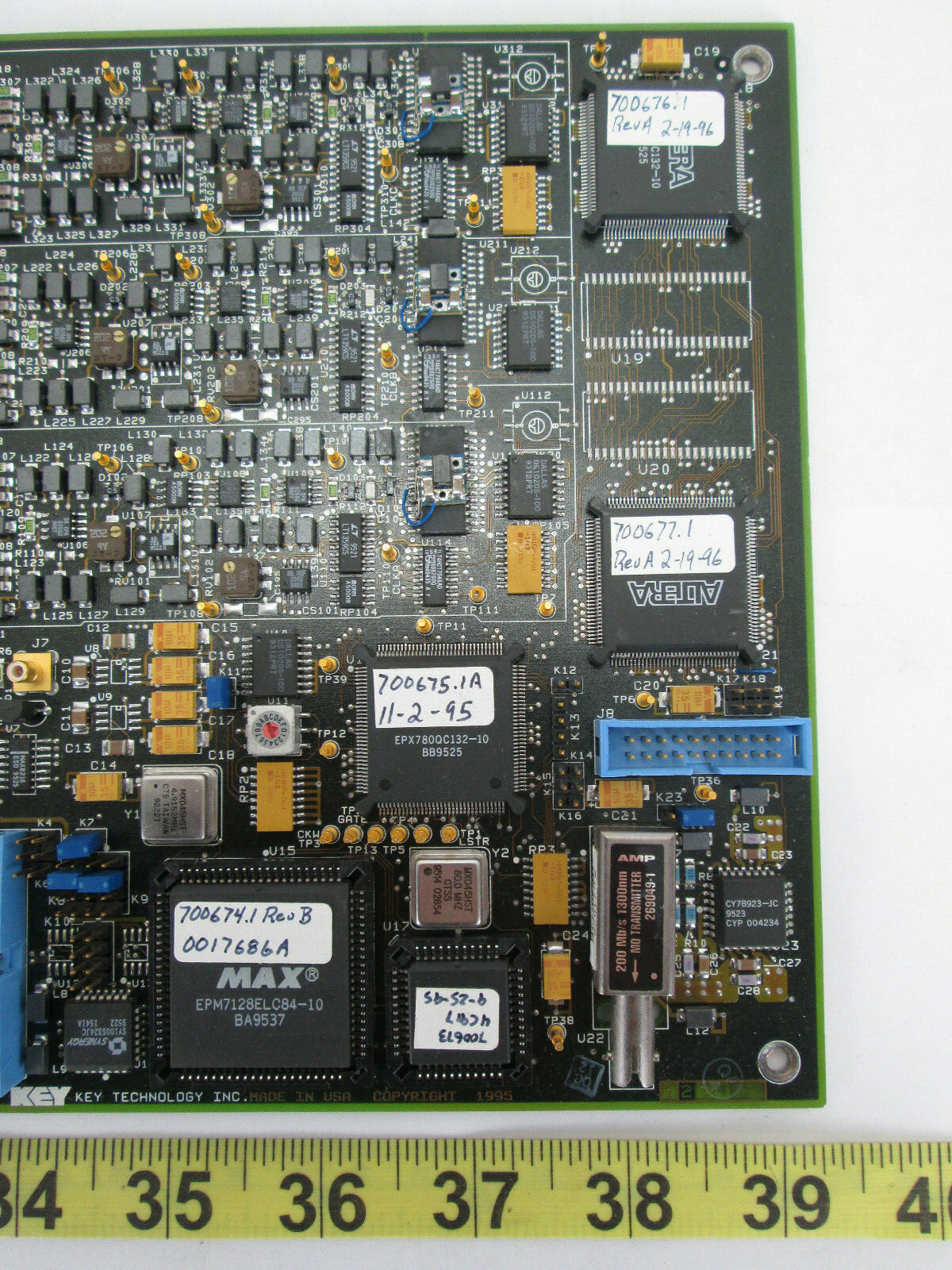 Key Technology PII-M1 Board Part # 016115 Rev C Assy # 100671-1 Rev G SKU A