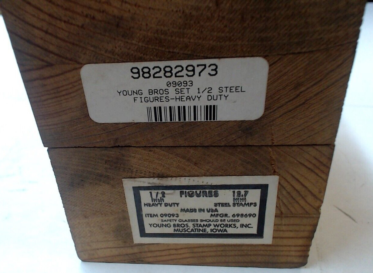 98282973 Nine Piece Steel Numbers Stamp Set
