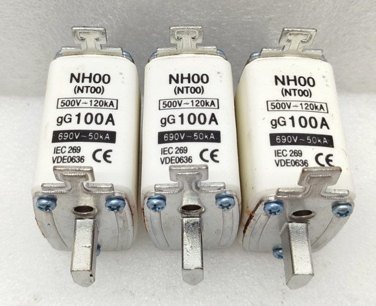 HRC FUSE LINK NT00-100A NH00 (NT00) gG100A 500V/600V-gL/gG PACK OF 3 PCS NEW
