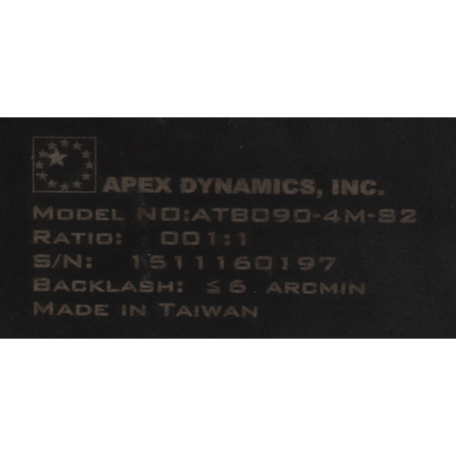 Apex Dynamics Inc ATB090-4M-001-S2 Spiral Bevel Gearbox I=1 NEW NFP