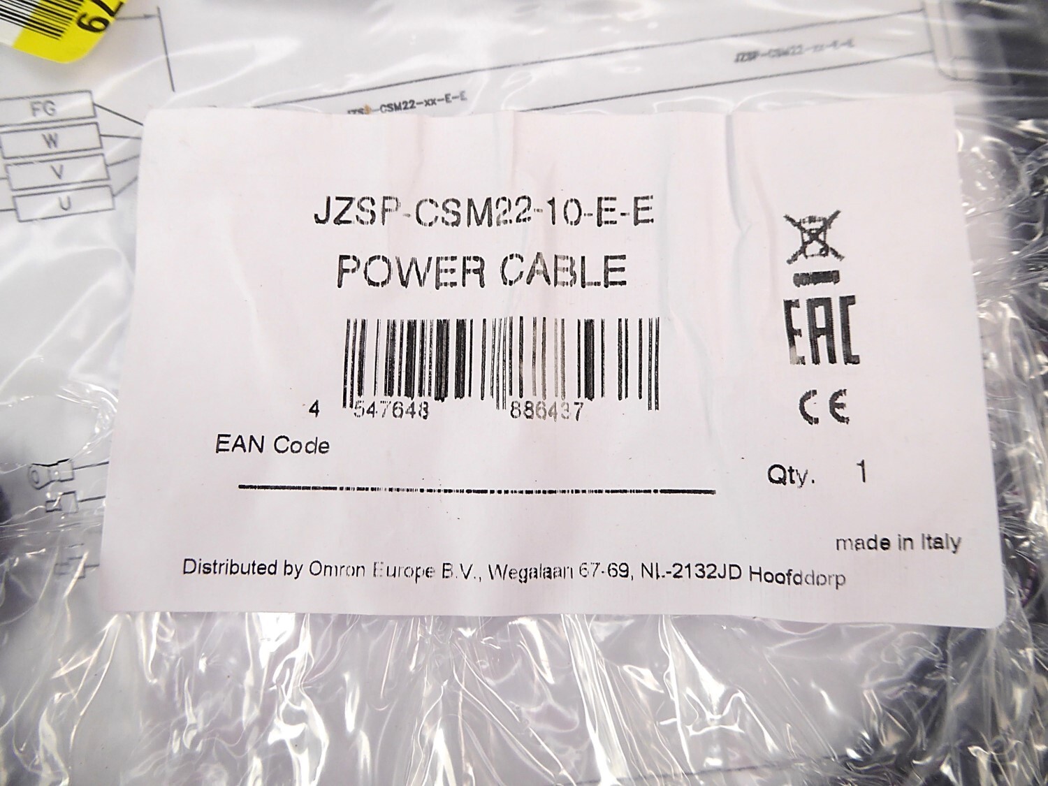 Yaskawa JZSP-CSM22-10-E-E Flexible 10M Cable by Omron *USA Seller* NEW