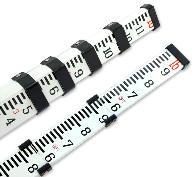 Grade Rod，16-Foot Aluminum Grade Rod – 10ths，Grade Stick for Laser Level，Surv…