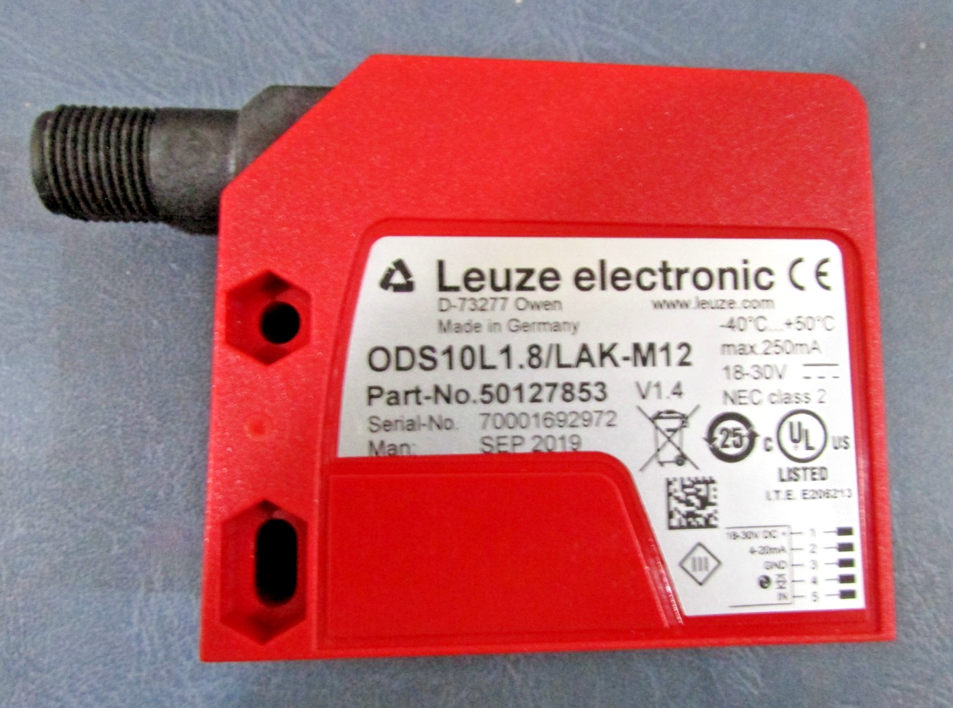 Leuze Electronics ODS10L1.8/LAK-M12 Sensor 50127853