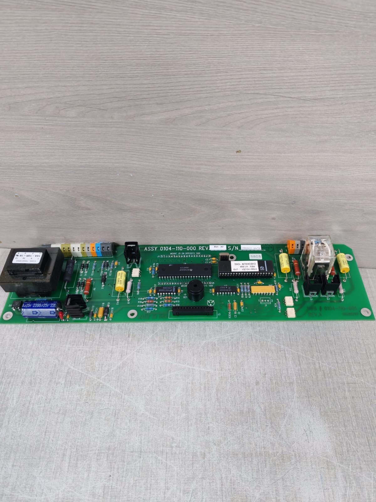BECTON DICKINSON ASSY 0104-110-000 REV.A.3 MAIN PC BOARD P/N 0104-110-001 REV.A