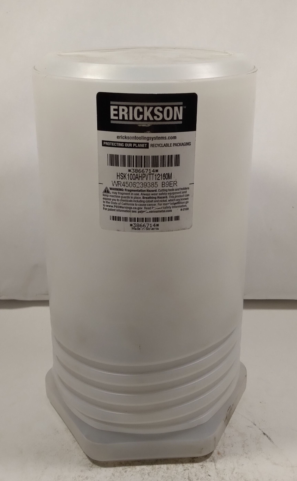 1 NEW ERICKSON HSK100A HPVTT 12160M SHRINK FIT TOOL HOLDER NIT ***MAKE OFFER***