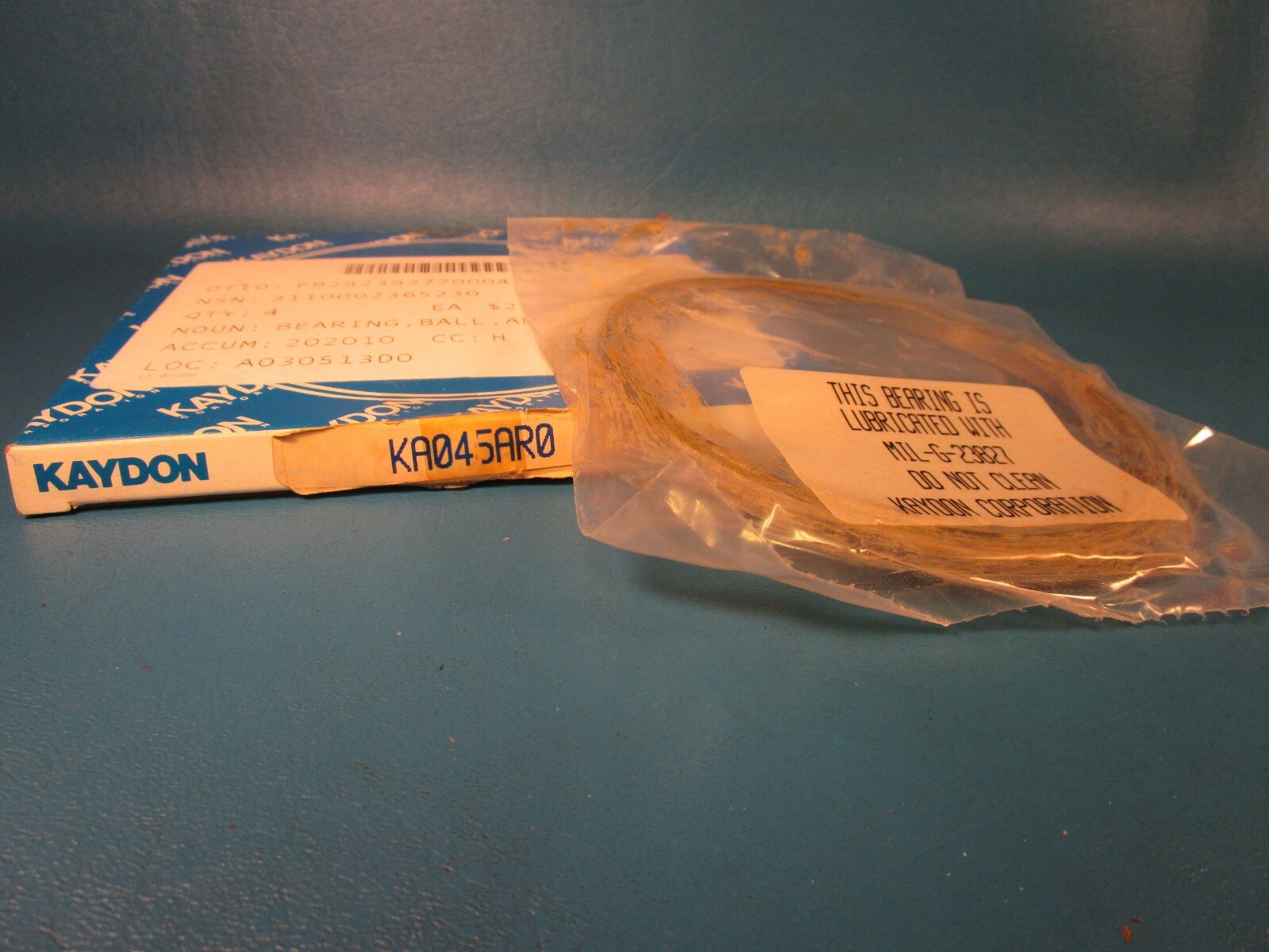 Kaydon KA045ARO Thin-Section Ball Bearing – Angular Contact, 4.5″ Bore, 5″ OD