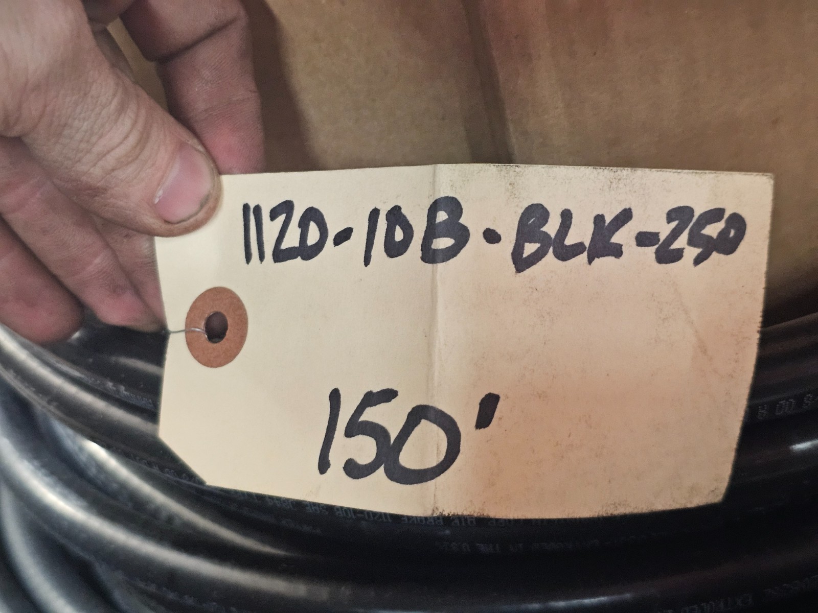 Parker 1120-10B 150ft. Air Brake Tubing, 5/8in. Od, Type B Black Polyester Braid
