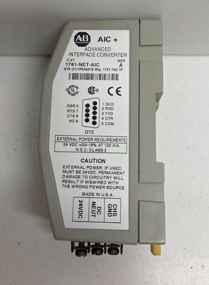 GUARANTEED! ALLEN-BRADLEY ADVANCED INTERFACE CONVERTER 1761-NET-AIC