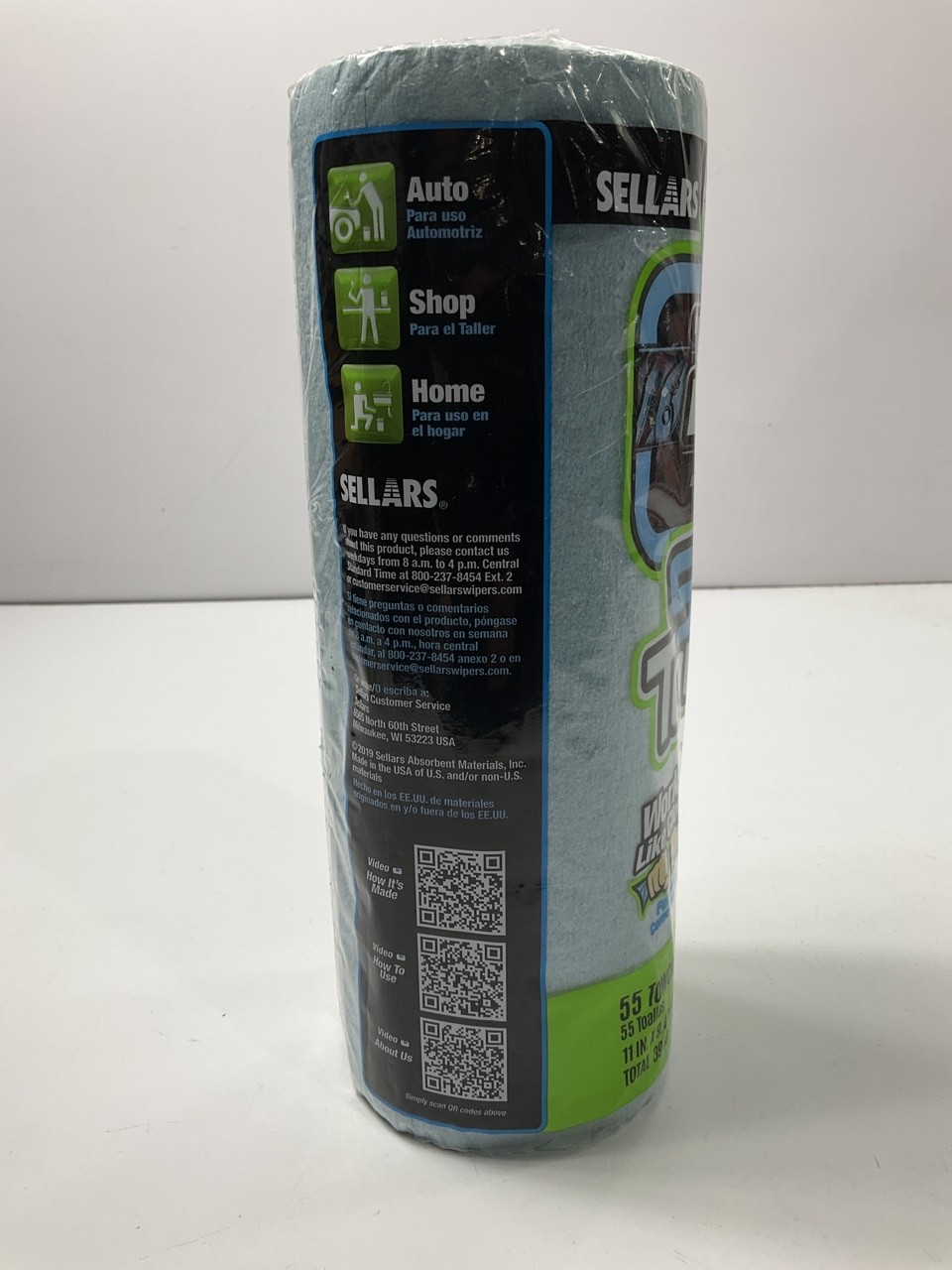 Sellars 54400 Blue Shop Paper Towel Recycled Disposable 11″ L X 9″ W 55 Shets