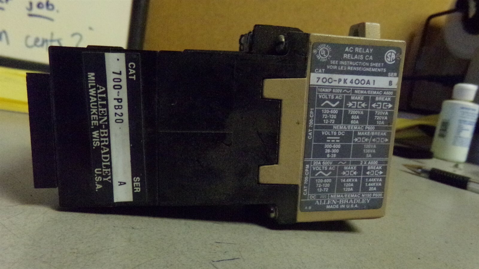 Allen Bradley 700-PB20 700-PK400A1 700-CPM Relay Assembly *FREE SHIPPING*