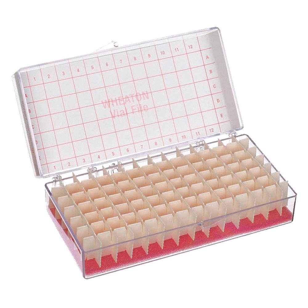 WHEATON 228778 Vial Store Case,Holds 60 Test Tubes,PK6 49WE07