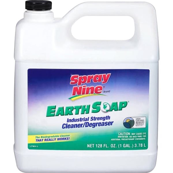 Spray Nine 27901 Cleaner/Degreaser, 1 Gal Jug, Liquid, Clear Green, 4 Pk