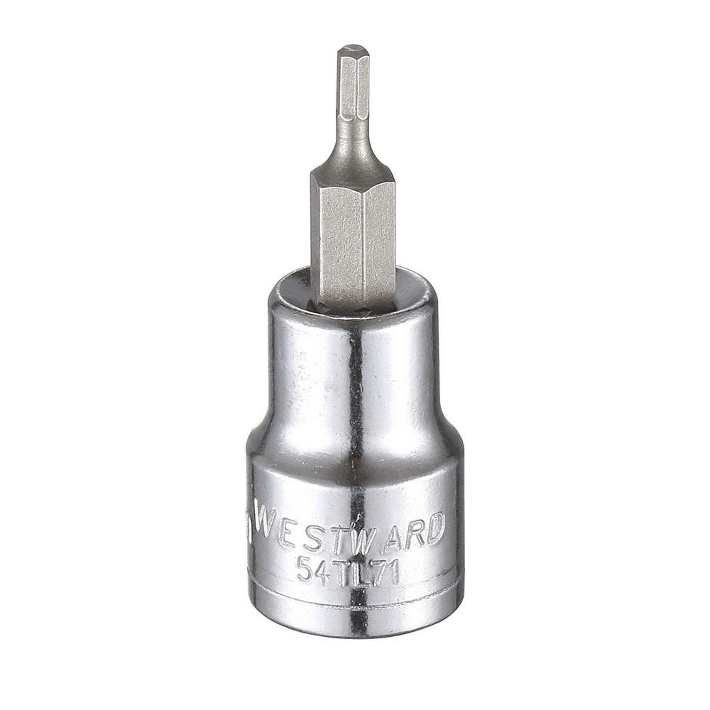 WESTWARD 54TL71 Socket Bit, Steel, 3/8 in, TpSz 2.5 mm 54TL71