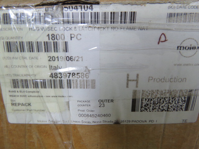 Molex 945504104 Qty of 55 per Lot 5.00mm Pitch Rast 5 PA Polyamide (Nylon) 6/