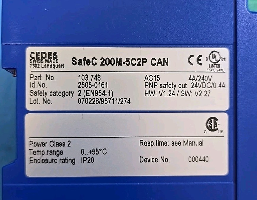 CEDES SafeC 200M-5C2P CAN4A 240V MODULE