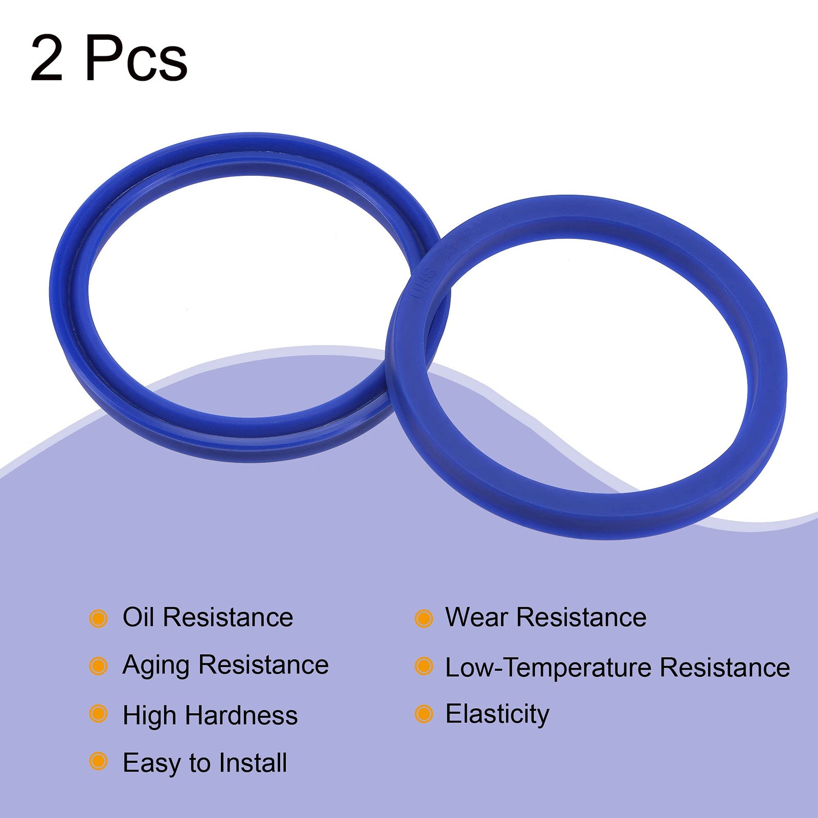 MECCANIXITY UHS Radial Shaft Seal 53mm ID x 63mm OD x 6mm 53x63x6mm, Blue