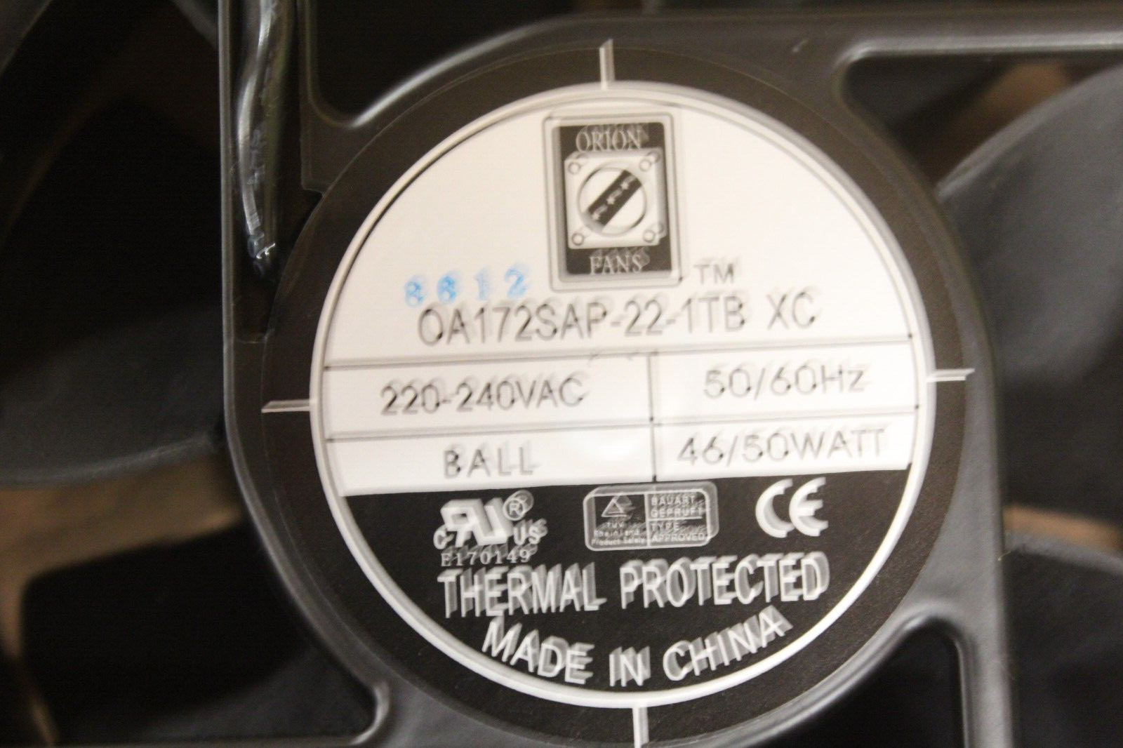 ORION FANS OA172SAP-22-1TBXC #BINC353