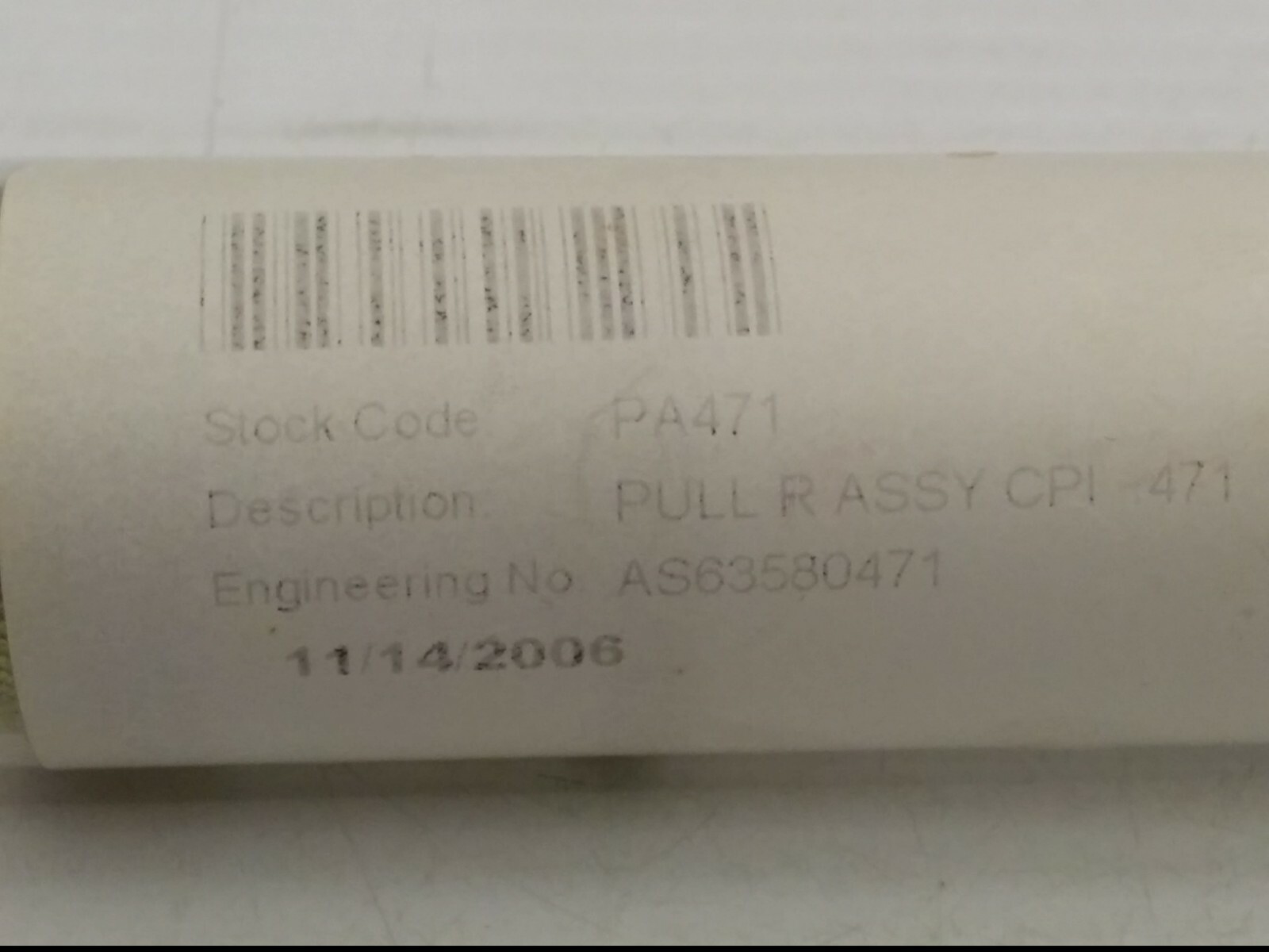 CURTISS WRIGHT PA471 CPI/PERMA PULL ROD ASSEMBLY, NIB