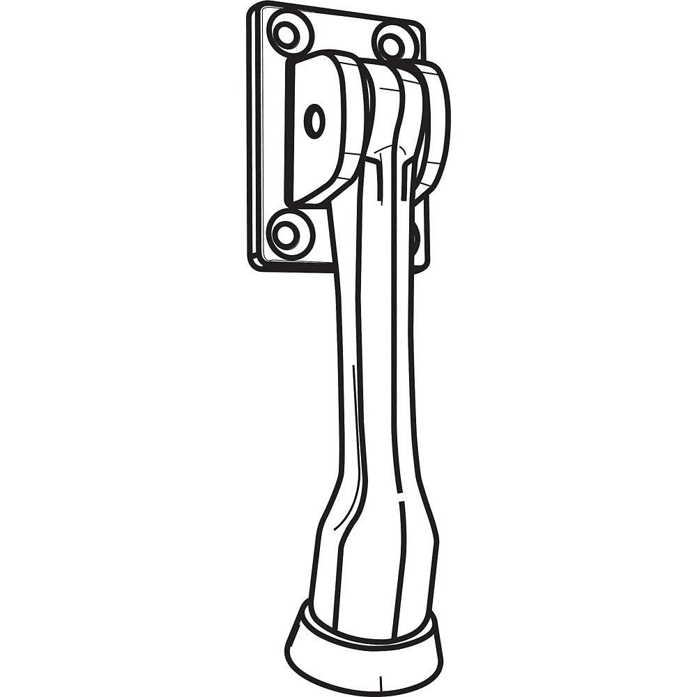 GRAINGER APPROVED 19-849BP Door Stop,Door Mount,Brass Plated 451J87