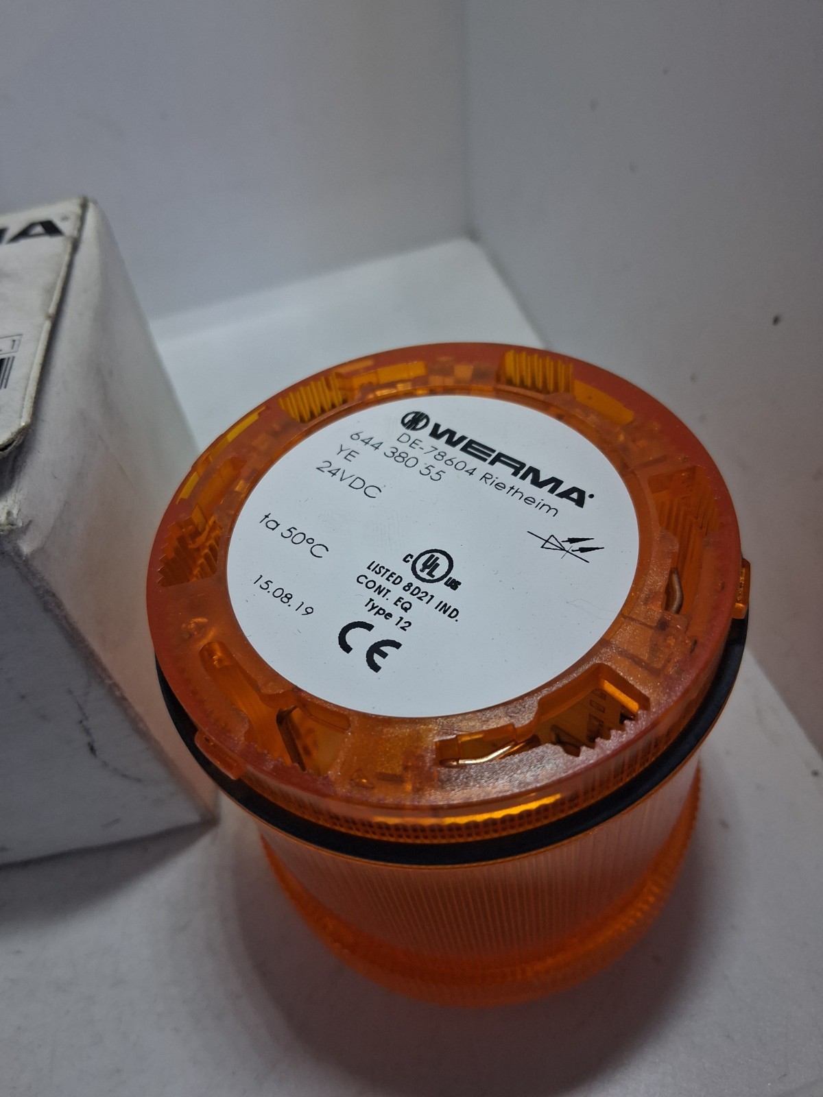 WERMA 644-380-55 STACK LIGHT AMBER LED 24VDC NIB