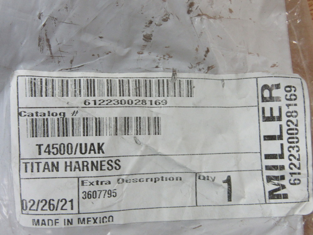 Miller T4500/UAK Full Body Harness T4500UAK