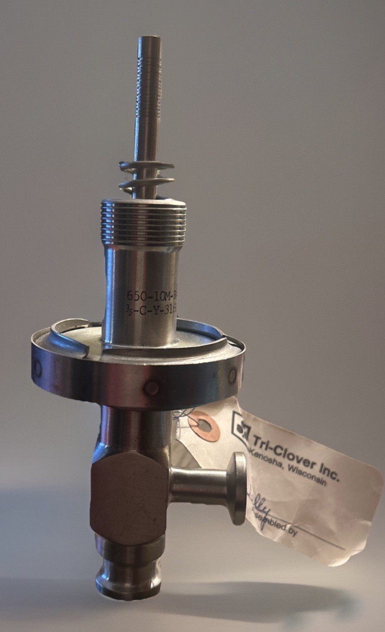 TRI CLOVER RELIEF VALVE 650-10M-20-1/2-C-Y-316L Valve. NEW! FREE SHIPPING! 6A