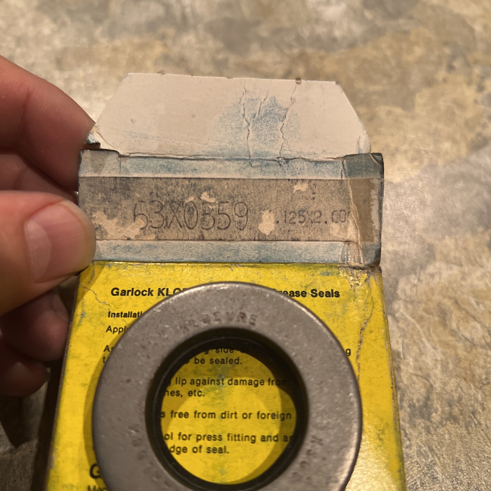 Garlock Klozure 63X 0359 Oil Seal 1.125″ X 2.00″ X 0.375″ Nos , Free Shipping !