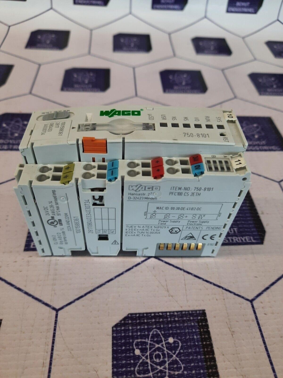 WAGO 750-8101 PFC100 CS 2ETH Cpu Unit Fast Shipping