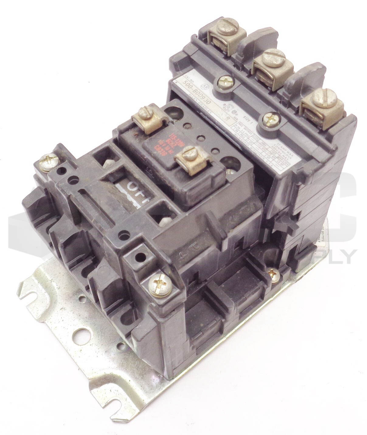 ALLEN BRADLEY 509-BOD930 STARTER, SIZE 1, SER. B, 509-B0D930, W/ CB236 COIL