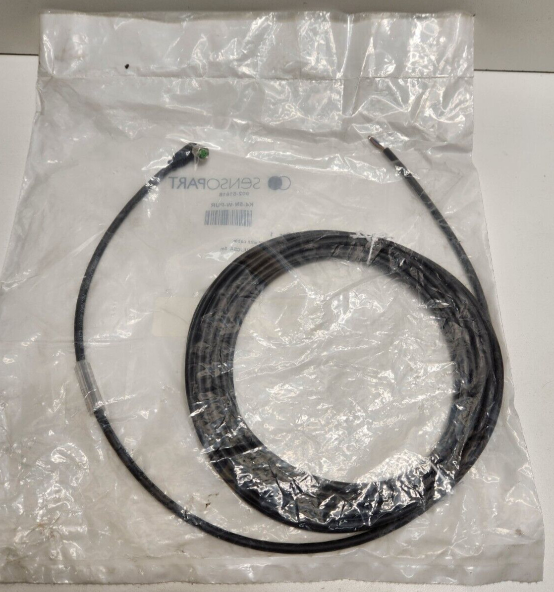 NEW OLD STOCK! SENSOPART 5 METER M8 FEMALE 90 DEG CABLE 902-51618 K4-5M-W-PUR