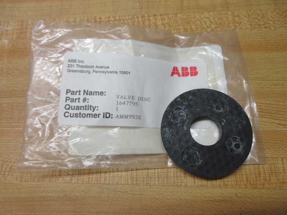 Asea Brown Boveri 1647795 ABB Valve Disc