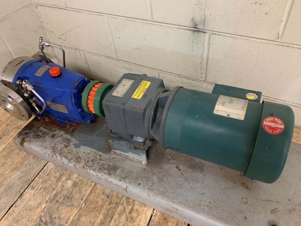 Lobeflo SR/2/018/LS/3A Positive Displacement Pump w/ Motor and Gear Reducer