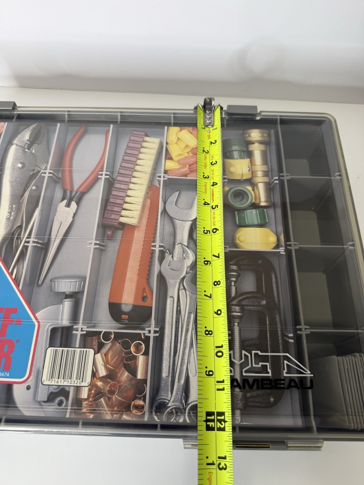 Flambeau Tuff-Tainer 10320 USA Adjustable Compartment Storage Box