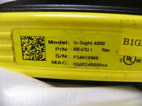 Cognex In-Sight 4000 Industrial Vision System for FA Used Tested