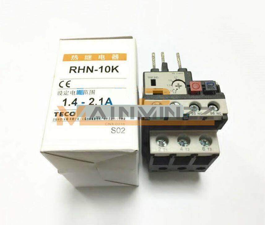 ONE New TECO RHN-10K 1.4-2.1A Thermal Overload Relay