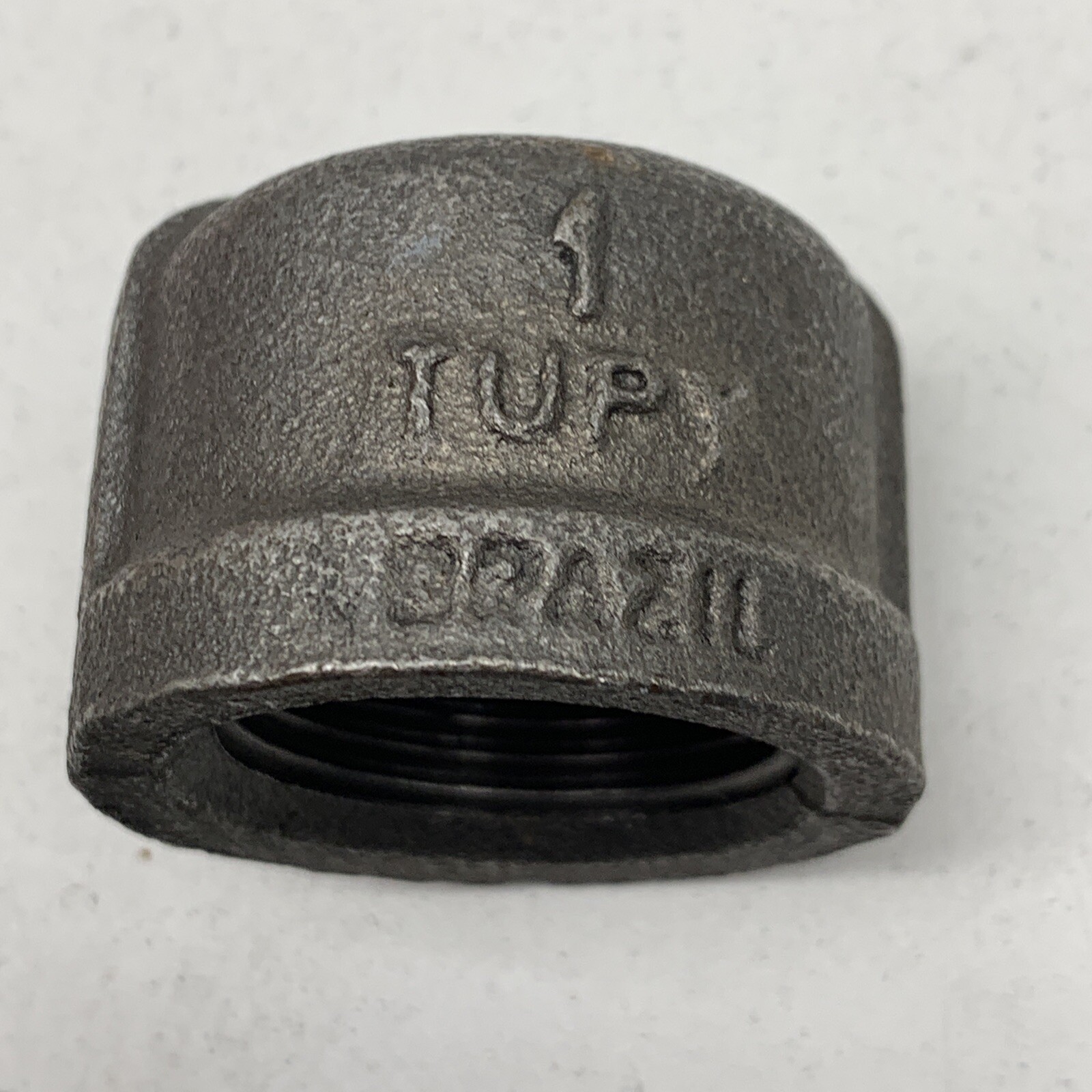 (10-Pack) 1″ NPT Black Malleable Galvanized Iron Pipe Round CAP