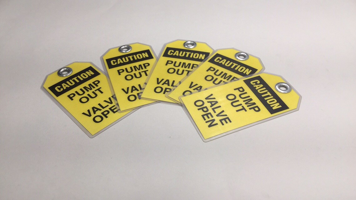Tag MMC-521 Caution Tag – Pump Out/Valve Open MMC521 5-5/8″ X 3-1/8″ (Pack Of 5)
