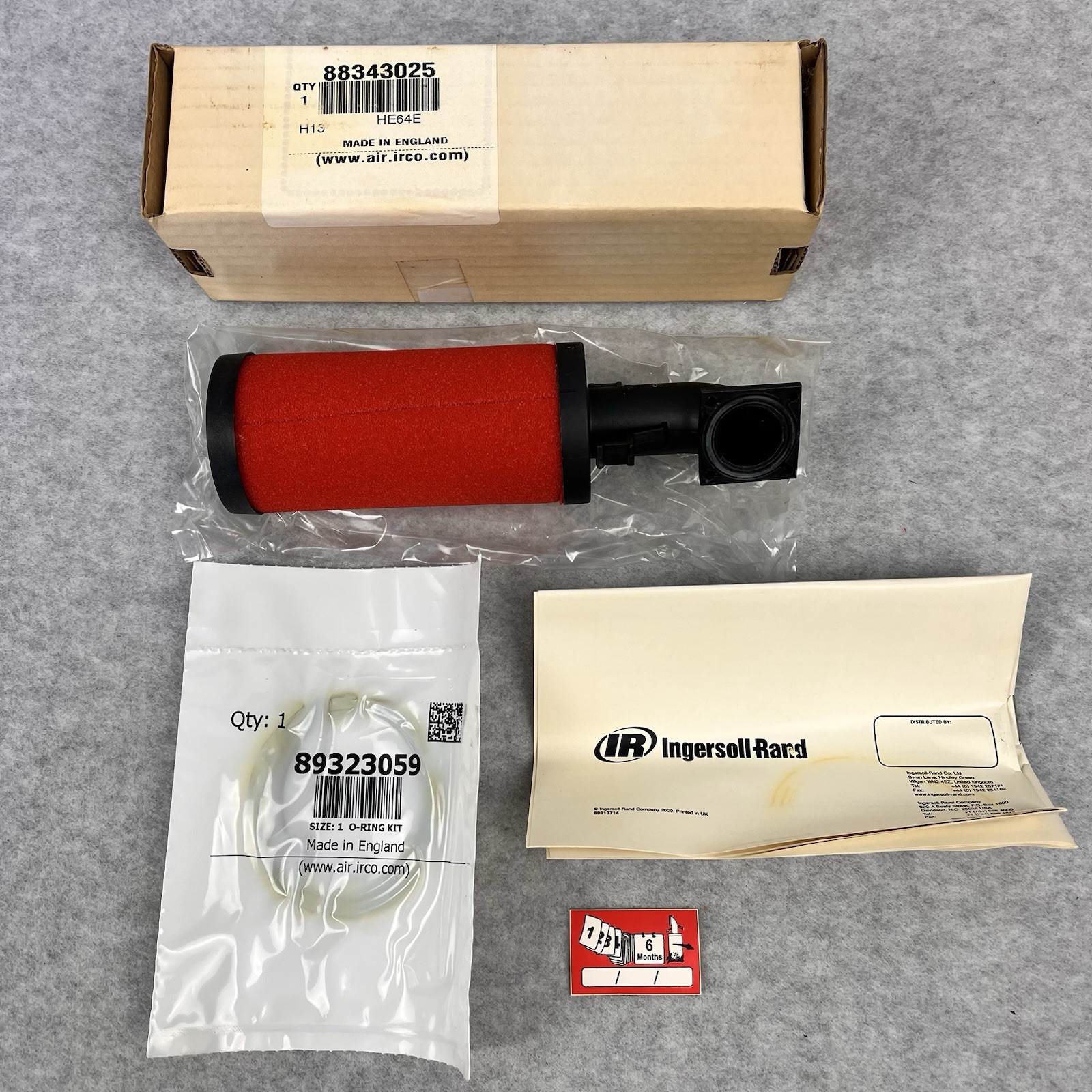 OEM Ingersoll Rand #88343025 HE64E Replacement Filter England New Old Stock