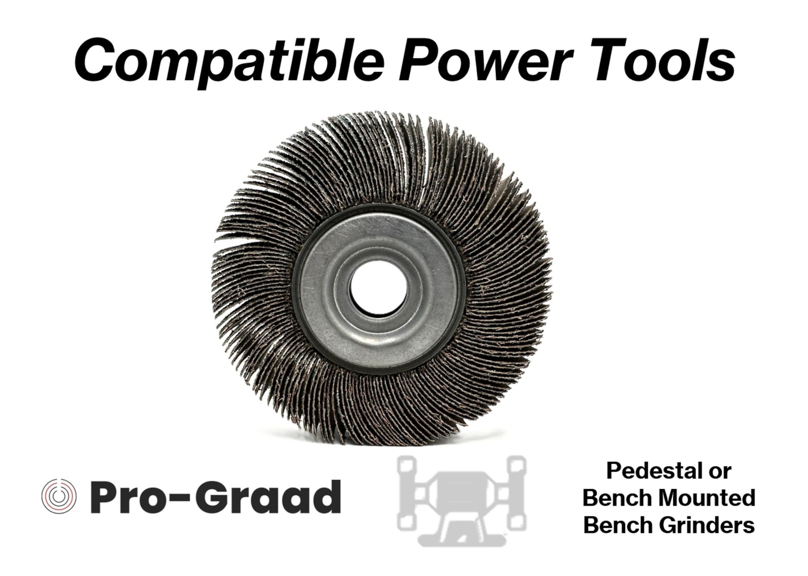 Pro-Graad 6” x 1” x 1” 40 Grit Premium Zirconia Abrasive Unmounted Flap Wheel…