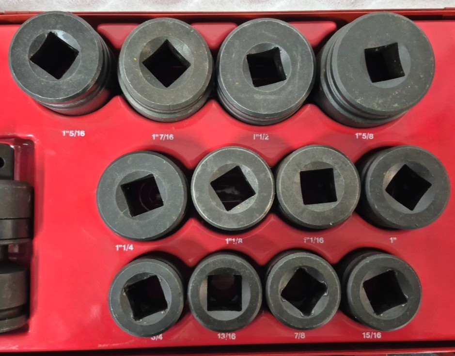 Facom 6-PT Impact Socket Set, 3/4″ – 1-5/8″, 3/4″Drive , NK.500U, Used