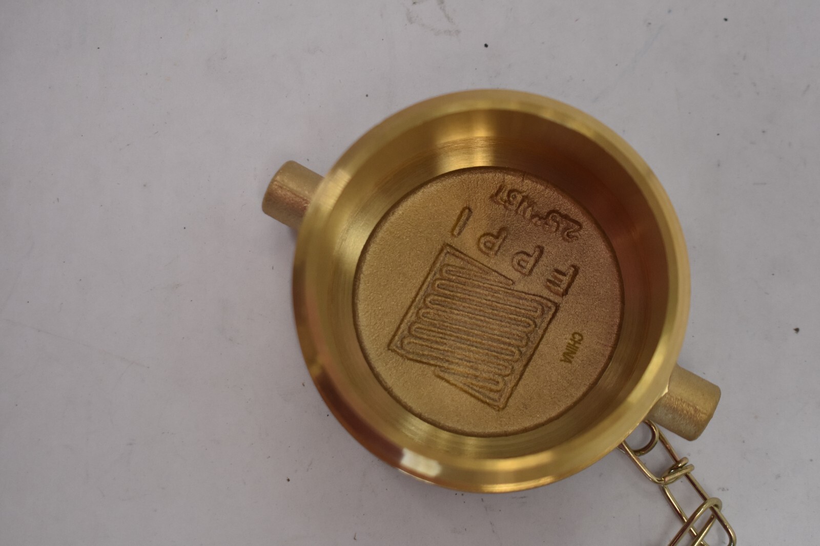 FPPI Pin Lug Plug w Brass Chain & S Type Hook 2-1/2″ NST Male Threaded Rough