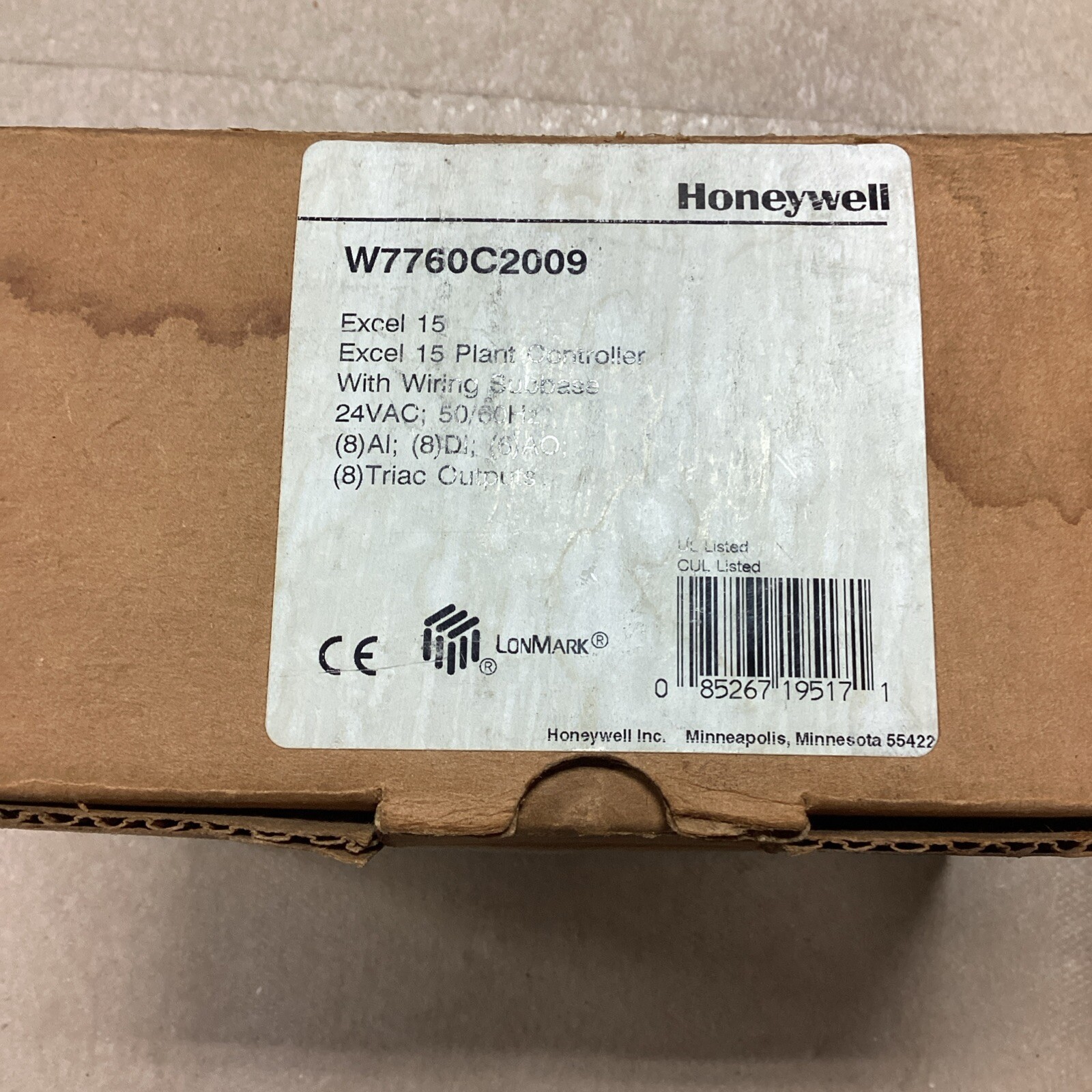 Honeywell Excel 15C Plant Controller W7760C2009 – NEW