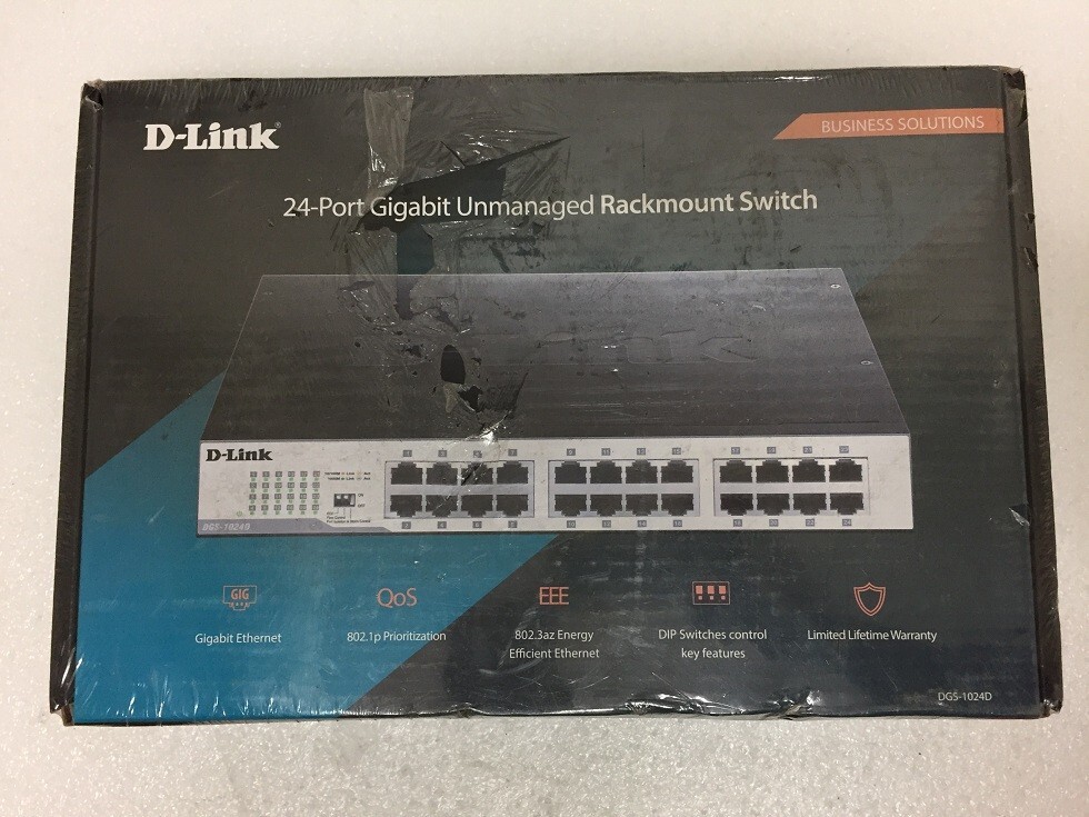 D-LINK For Business DGS-1024D 24-Port Gigabit Unmanaged Rackmount Switch New